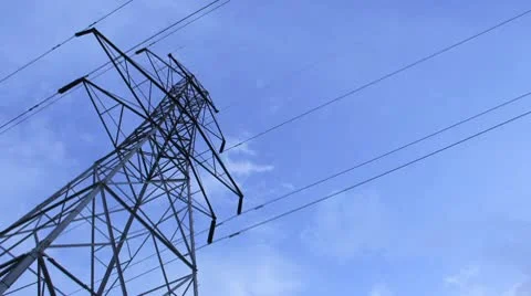 Transmission line tower timelapse 스톡 동영상 10803748