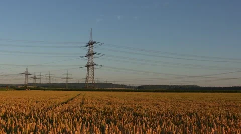 Transmission Lines Stock Footage 52999516