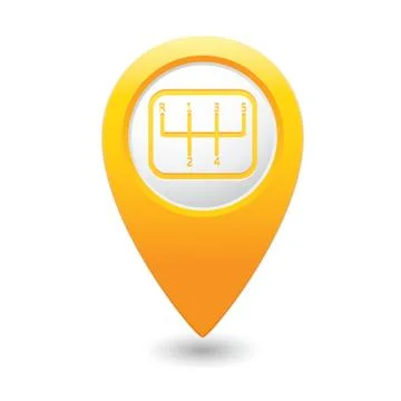 Transmission MAP pointer yellow Stock Illustration