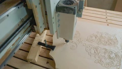 Transmission of motion on a CNC machine Video stock 188072467