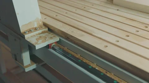 Transmission of motion on a CNC machine Video stock 190397251