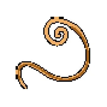 Transmission parasite pixel art vector illustration Stock Illustration