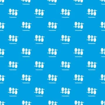 Transmission pattern vector seamless blue 库存插图