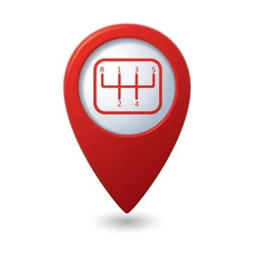 Transmission RED pointer Stock Illustration