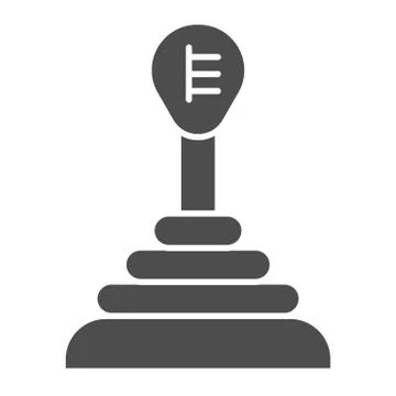 Transmission solid icon. Gear shift vector illustration isolated on white. Car Illustrazione stock