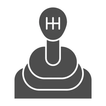 Transmission solid icon. Gear shift vector illustration isolated on white. Gear イラスト素材