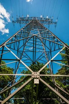 Transmission tower Stock Photos