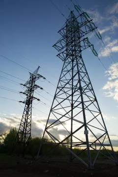 Transmission tower Stock Photos