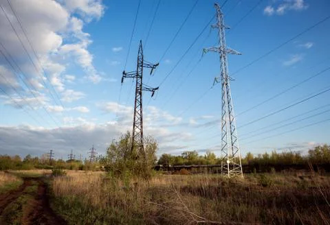 Transmission tower Stock Photos