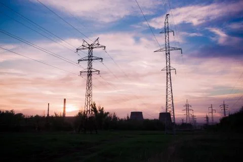 Transmission tower Stock Photos