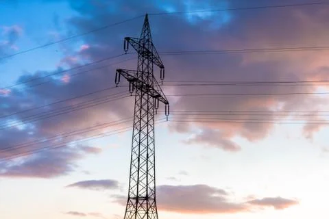 Transmission tower Foto stock
