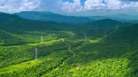 Transmission towers. Stock Footage 159323467