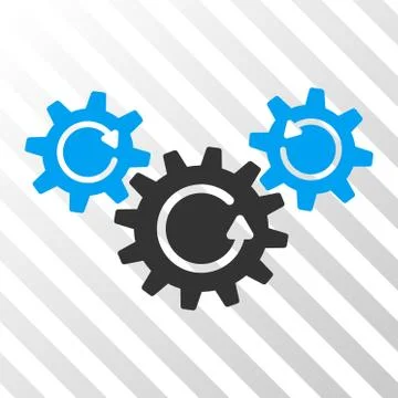 Transmission Wheels Rotation Vector Icon 스톡 일러스트