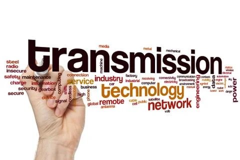 Transmission word cloud Stock Photos