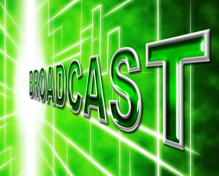 Transmit broadcast indicating world wide web and website Stock-Illustration