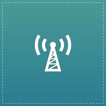 Transmitter flat icon Stock Illustration