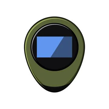 Transmitter gps beacon cartoon vector illustration Stock Illustration