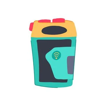 Transmitter gps beacon cartoon vector illustration Illustrazione stock