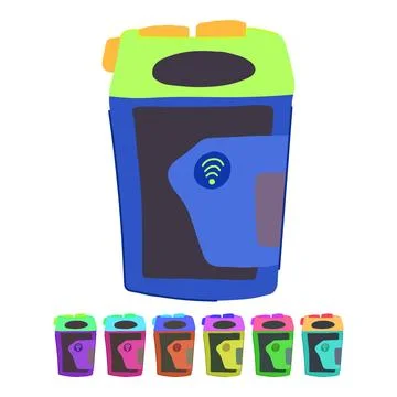 Transmitter gps beacon vector cartoon graphic Illustrazione stock