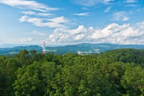 Transmitter in the mountains Stock Photos