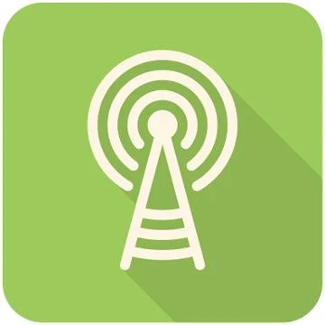 Transmitter tower icon Stock Illustration