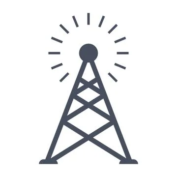 Transmitter tower icon Stock Illustration