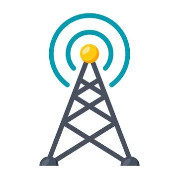 Transmitter tower icon Stock Illustration