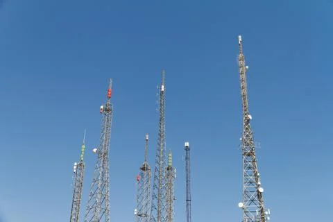 Transmitter towers Stock Photos