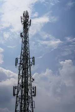 Transmitting antenna Stock Photos
