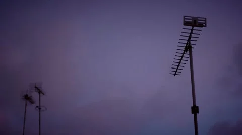 Transmitting Antenna Timelapse Video stock 8836264