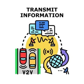 Transmitting information process vector concept illustration Stock Illustration