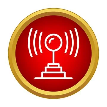 Transmitting signal icon representing wireless network communication Stock Illustration