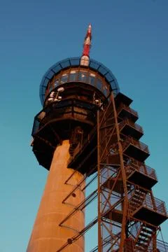 Transmitting tower on Bantiger close to Bern, Switzerland Stock Photos