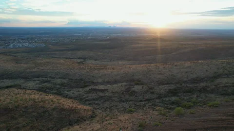 Transmountain Road El Paso Texas USA. Aerial Drone Shot Flying Over Parked Stock Footage 204786061