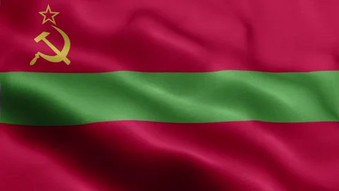Transnistria flag Front Stock Footage 318670285