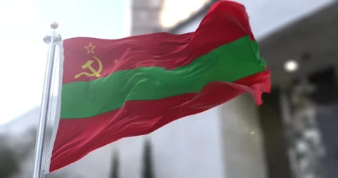 Transnistria flag waving-seamless-loop-4k-60fps Stock Footage 343910673
