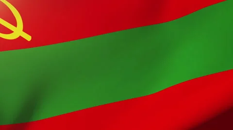 Transnistria flag waving in the wind. Looping sun rises style.  Animation loop Stock Footage 48336123