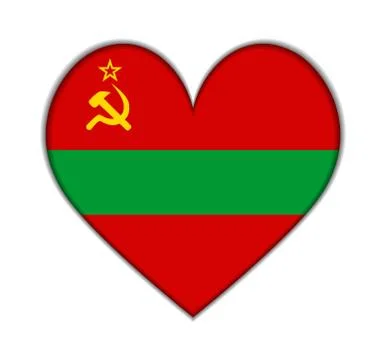 Transnistria heart flag vector イラスト素材