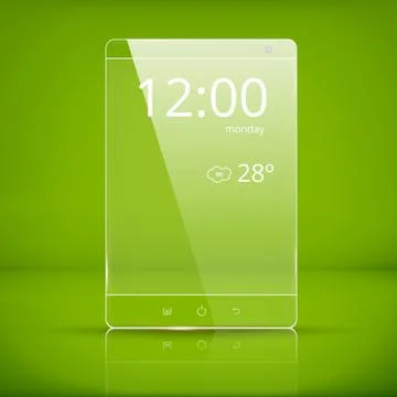Transpaernt smartphone vector mockup Stock Illustration