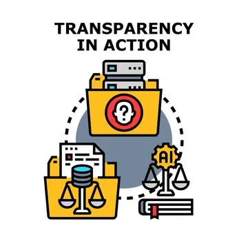 Transparency in action for data governance and ethical ai Stock-Illustration