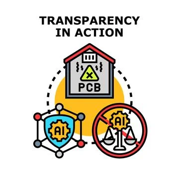 Transparency in action for responsible artificial intelligence Stock Illustration