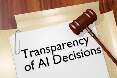 Transparency of AI Decisions concept Stock Illustration