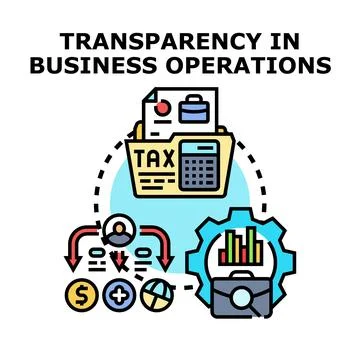 Transparency in business operations concept icon Stock Illustration