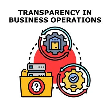 Transparency in business operations vector concept illustration Stock Illustration