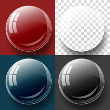 Transparency button, and bubble shape.. Illustrazione stock