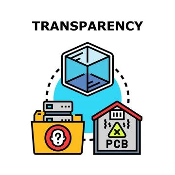 Transparency concept revealing hidden data and environmental risks Stock Illustration