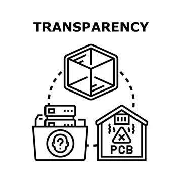 Transparency concept revealing hidden data and environmental risks Stock Illustration