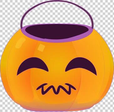 Transparency image of a happy pumpkin. halloween concept for children. Stock Illustration