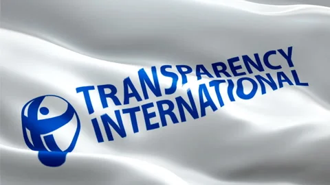 Transparency International flag. 3d TI logo waving video. Logo of Transparency Video stock 169989211