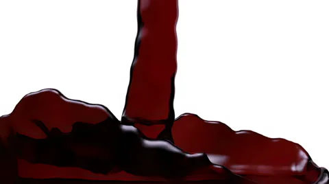 Transparency red liquid fills up screen, with alpha matte FULL HD Vidéo 58593875